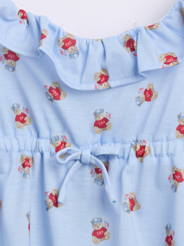 Pyjama court en matière recyclée à volants pour Enfant