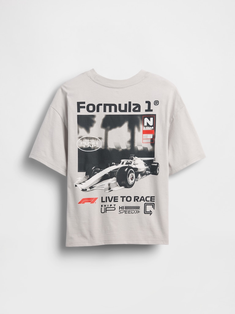 Kids Formula 1 Oversized Graphic T-Shirt