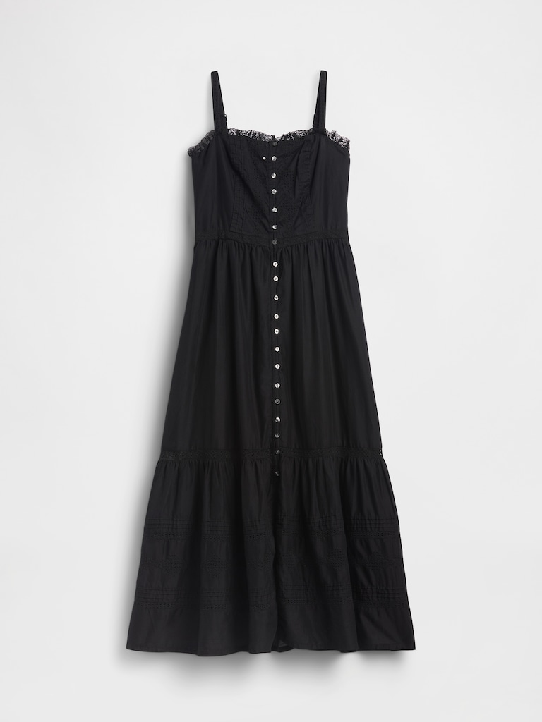 Eyelet Tiered Maxi Dress