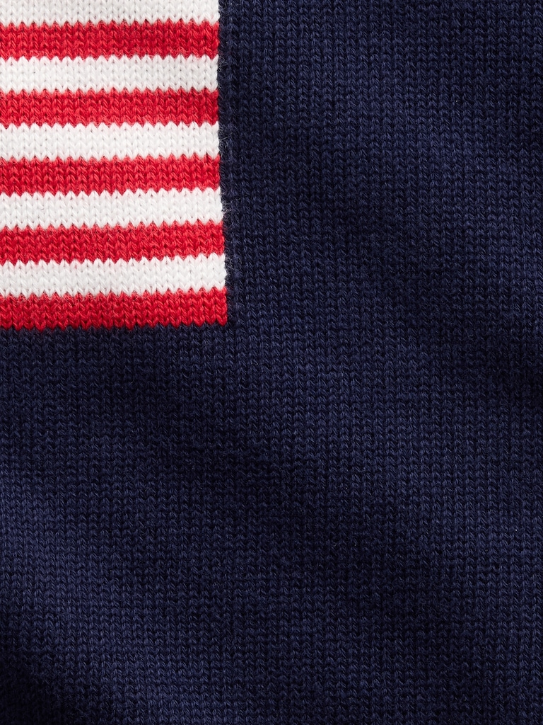 Kids Crochet Oversized Americana Sweater