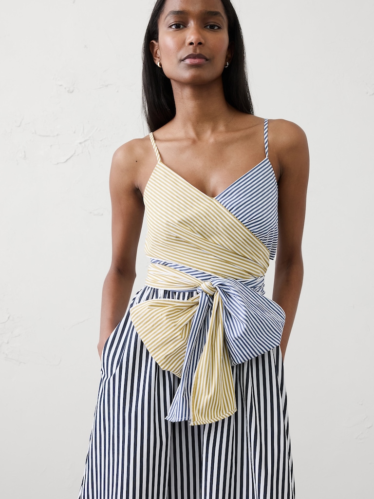 Strappy Wrapped Midi Dress