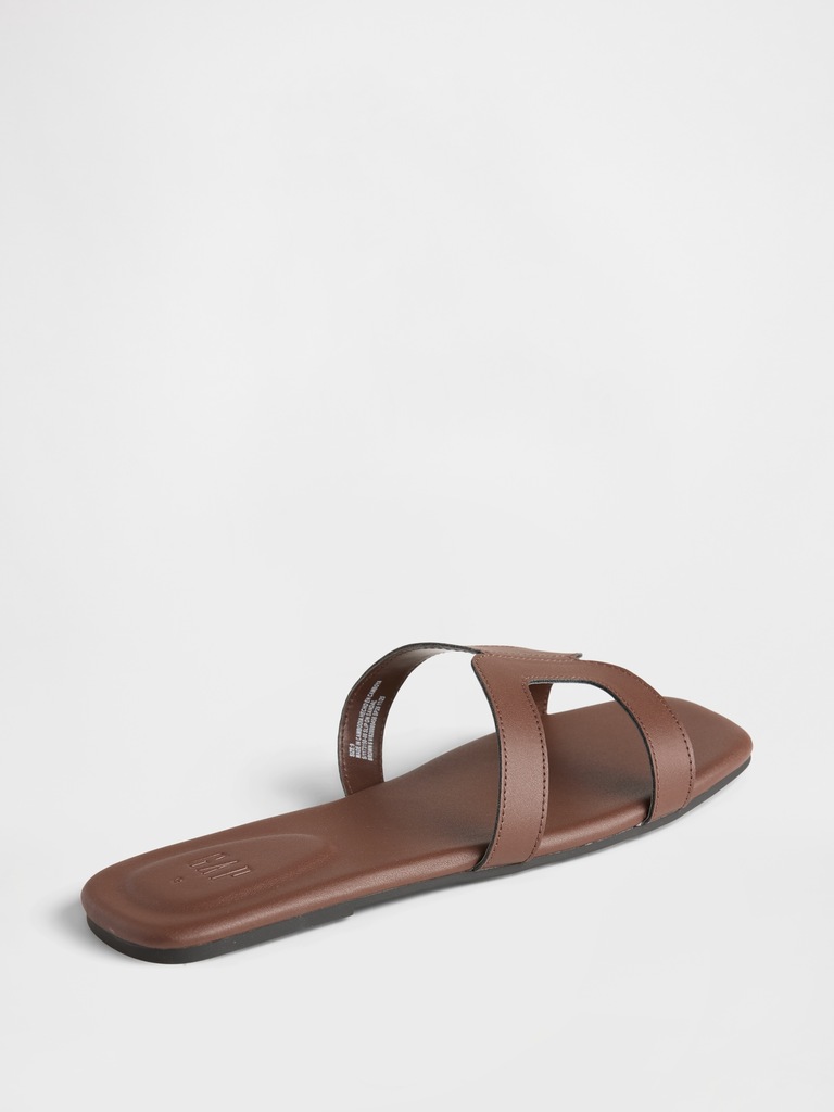 Vegan-Leather Flip Flops
