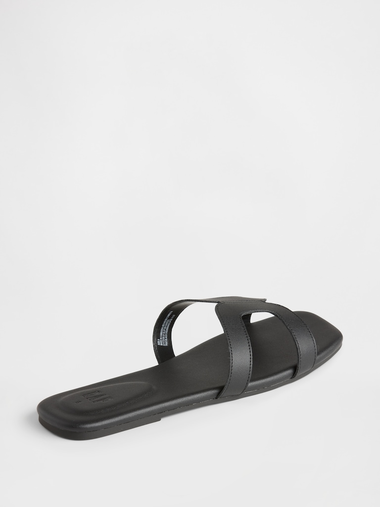 Vegan-Leather Flip Flops