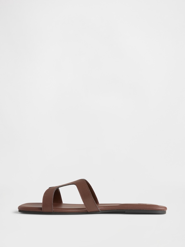 Vegan-Leather Flip Flops