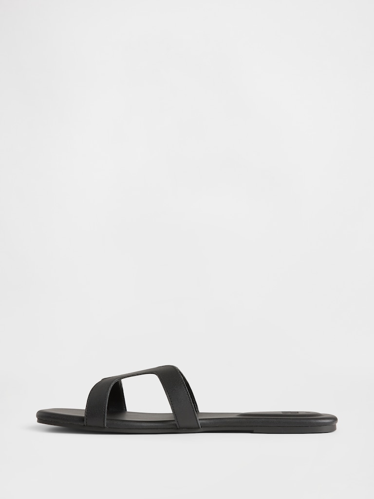 Vegan-Leather Flip Flops