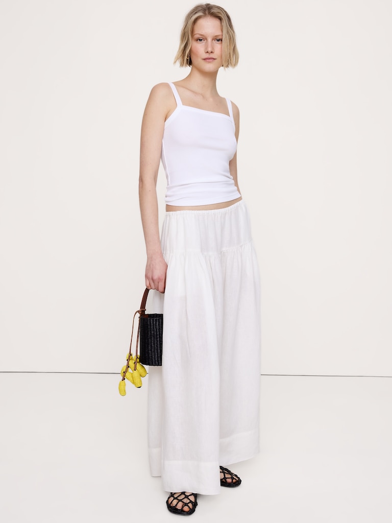 Ribbed Square-Neck Tank