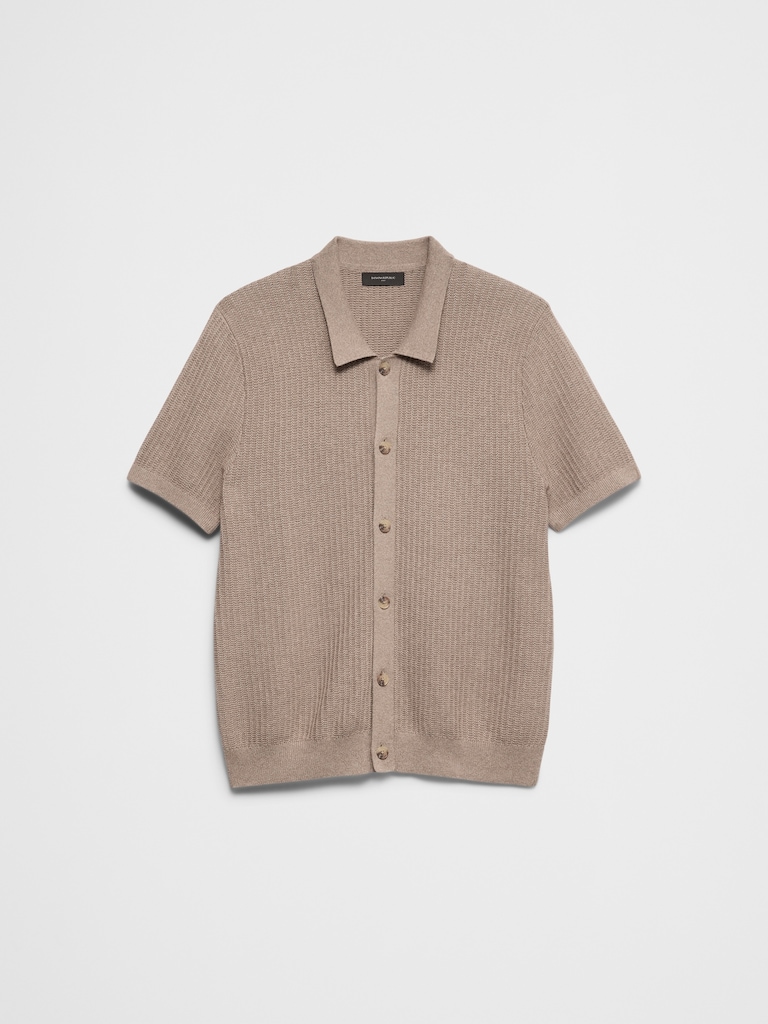 Textured Sweater Polo