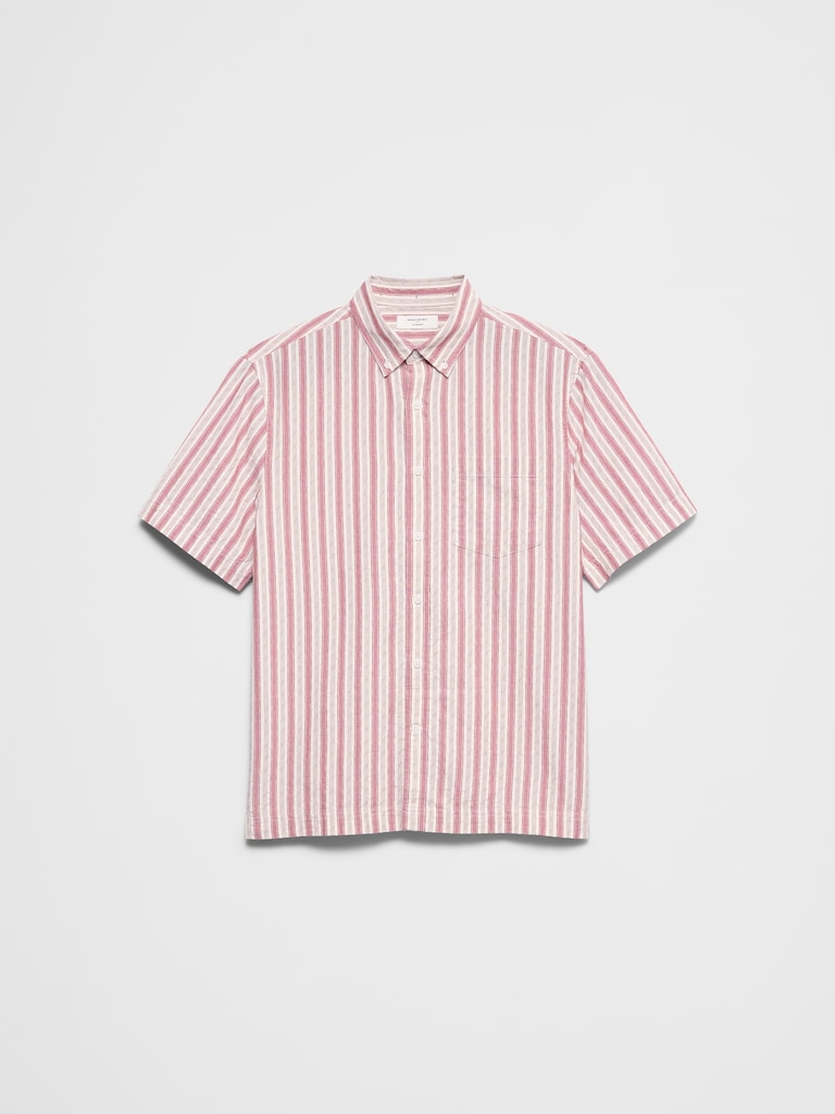 Standard-Fit Seersucker Shirt