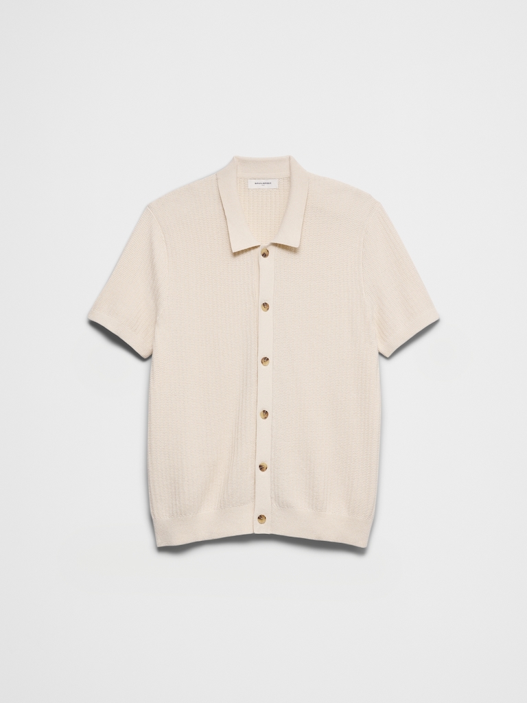 Textured Sweater Polo