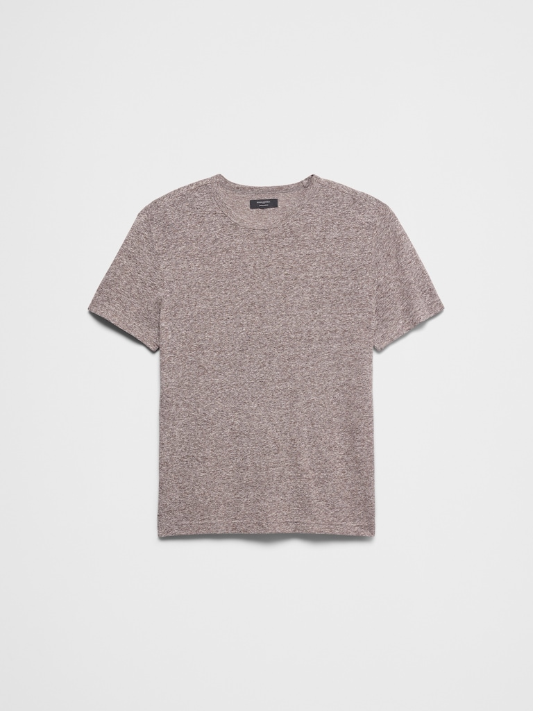 Standard-Fit Linen-Blend T-Shirt