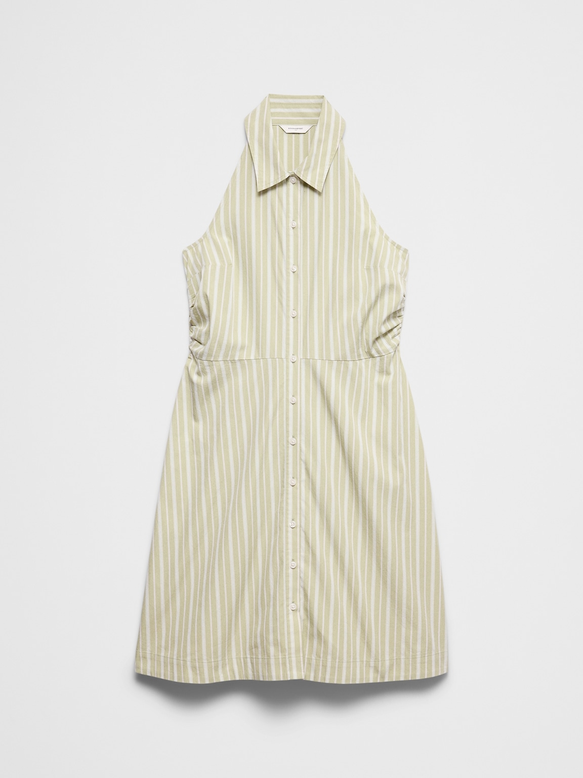 Shirred-Waist Above-Knee Dress