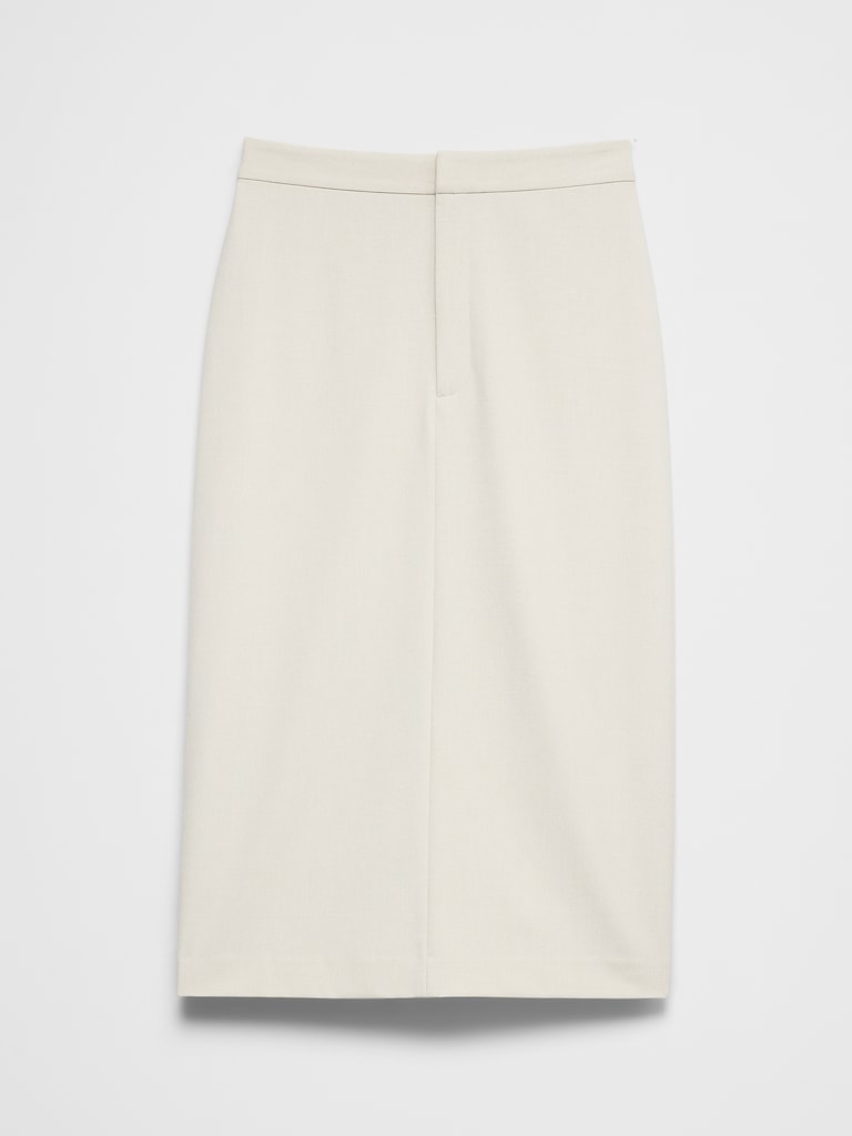 Tailored Pencil Midi Skirt