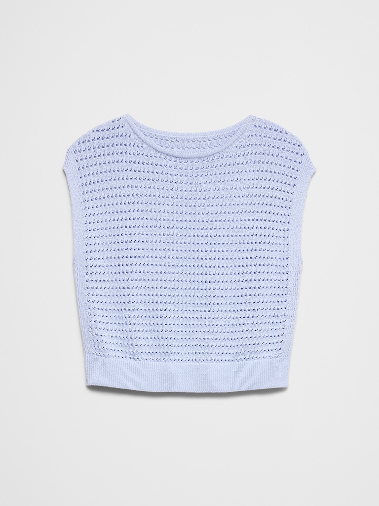 Open Stitch Dolman-Sleeve Sweater