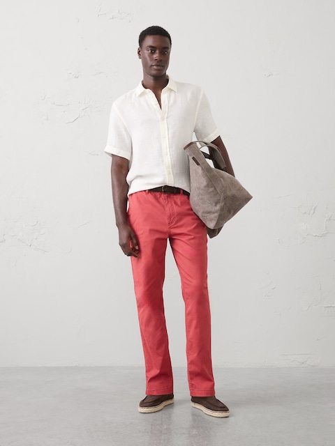 slim fit dress slacks Bespoke - Red Pants for Men - 183122 main image 0