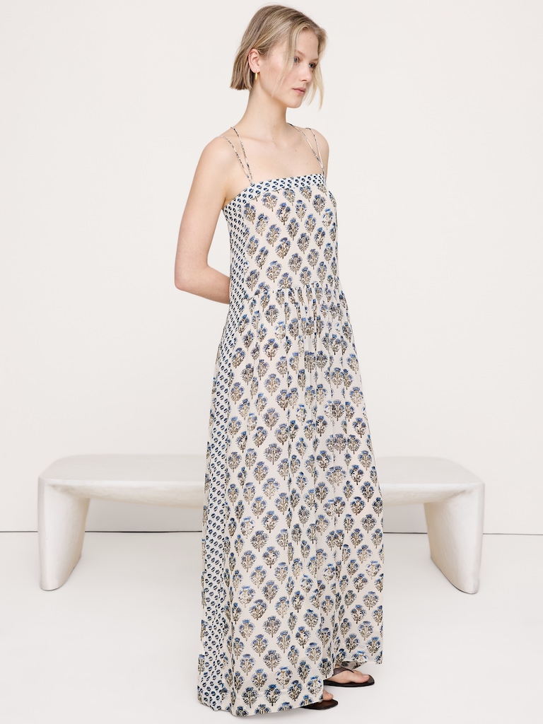Georgette Strappy Maxi Dress