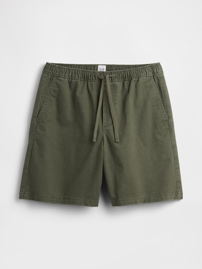 7" Essential Pull-On Khaki Shorts