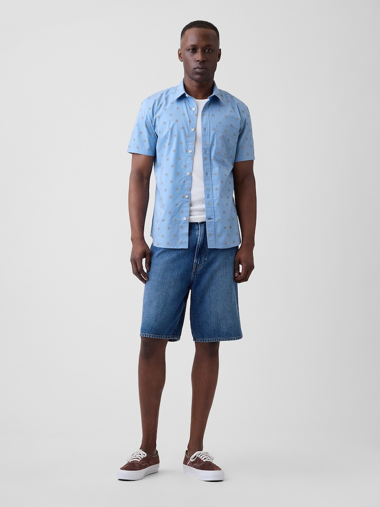 Stretch Poplin Shirt in Standard Fit