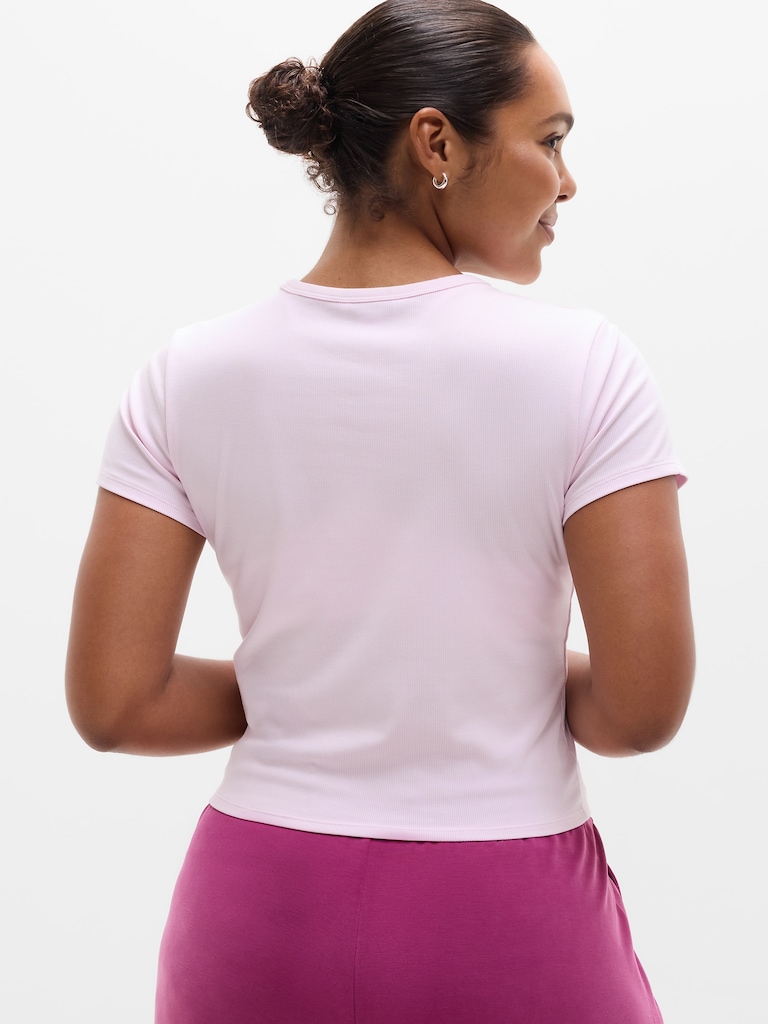 Signature Rib Crop Tee