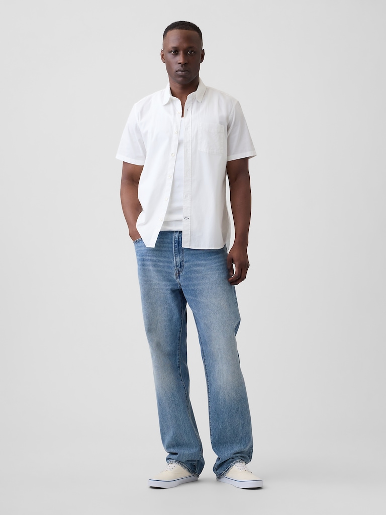 Stretch Poplin Shirt in Standard Fit