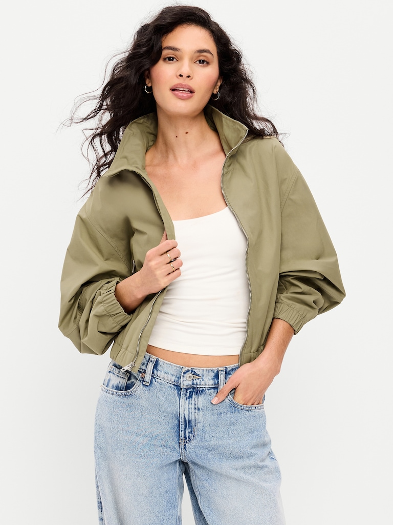 Twill Utility Zip-Front Jacket