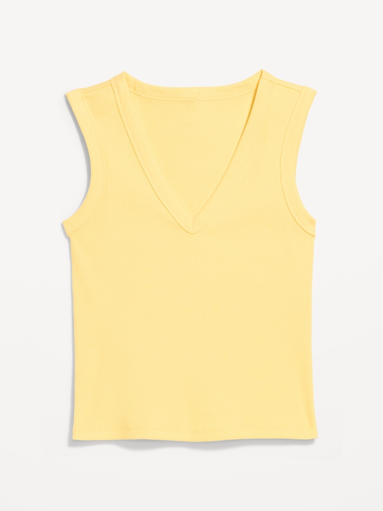 Snug Crop V-Neck Tank Top