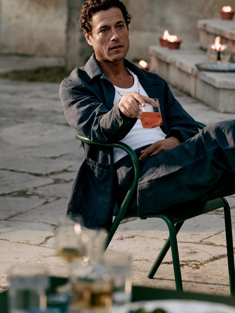 Italian Linen-Cotton Shirt Jacket