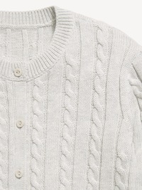 Cable-Knit Cardigan Sweater for Girls