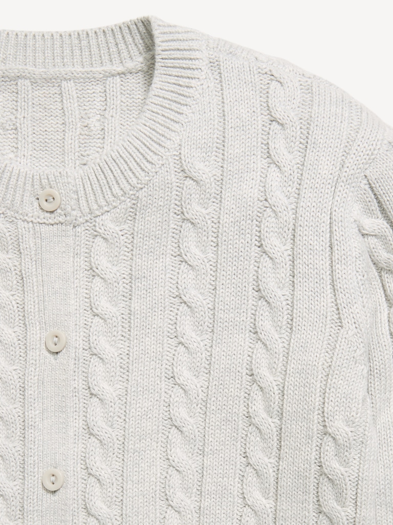 Cable-Knit Cardigan Sweater for Girls