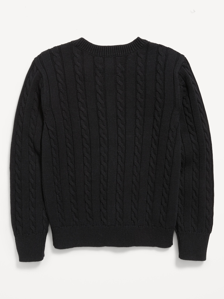 Cable-Knit Cardigan Sweater for Girls