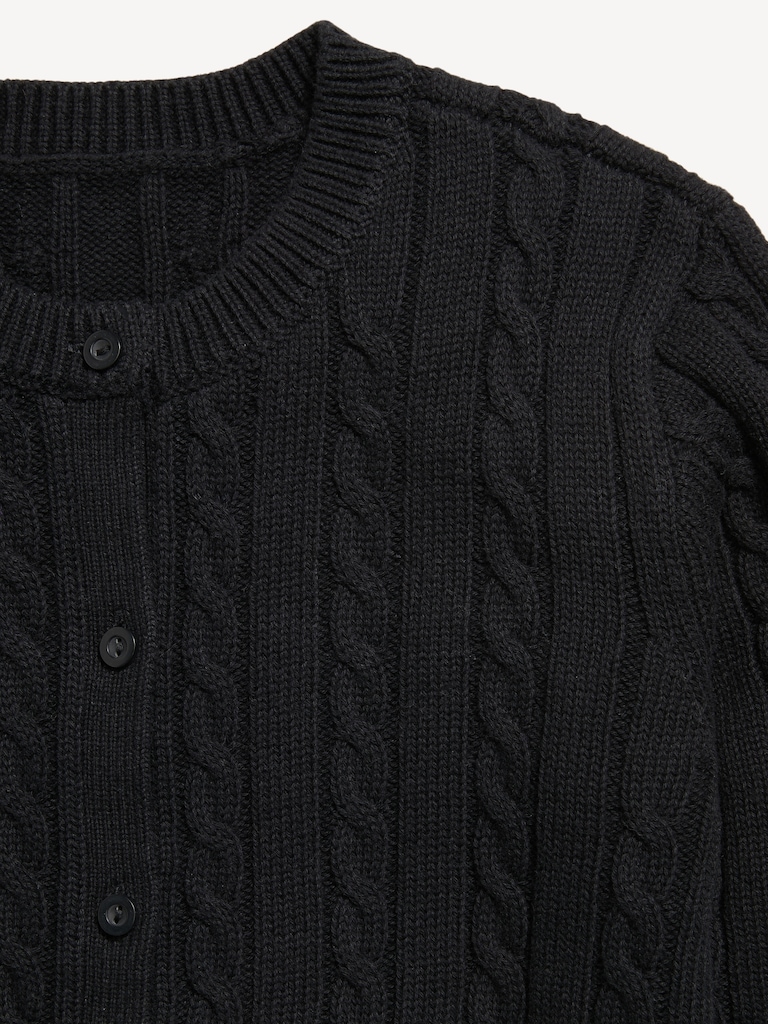 Cable-Knit Cardigan Sweater for Girls