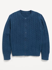 Cable-Knit Cardigan Sweater for Girls