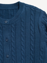 Cable-Knit Cardigan Sweater for Girls