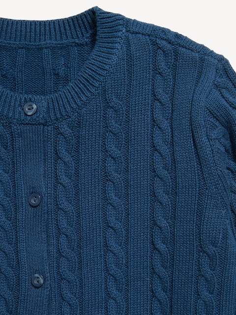 Cable-Knit Cardigan Sweater for Girls