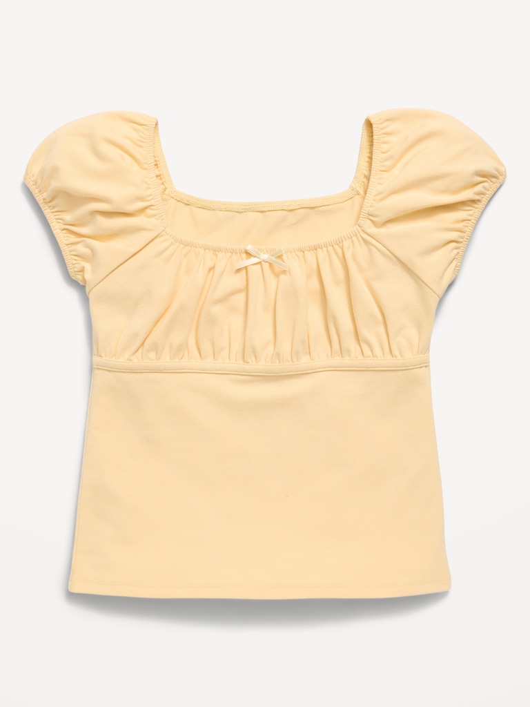 Puff-Sleeve Top for Girls