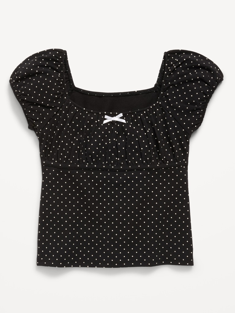 Puff-Sleeve Top for Girls