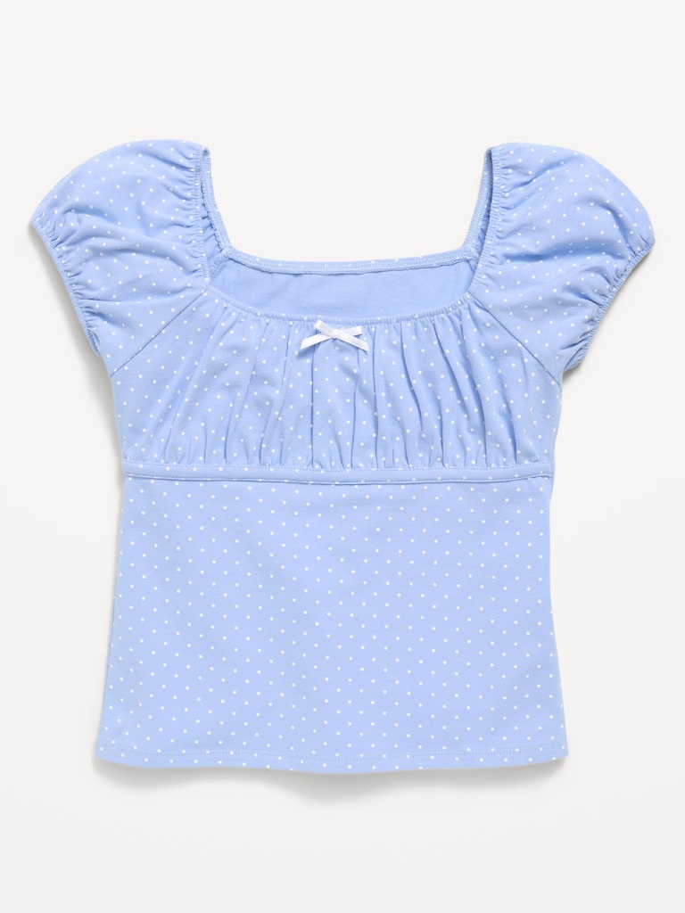Puff-Sleeve Top for Girls