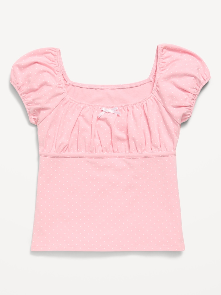 Puff-Sleeve Top for Girls