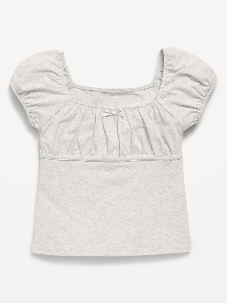 Puff-Sleeve Top for Girls