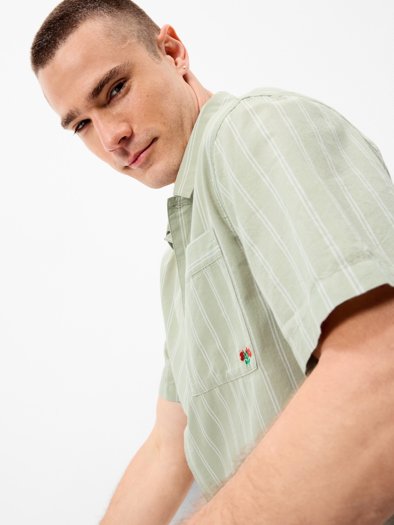 Poplin Pajama Shorts Set