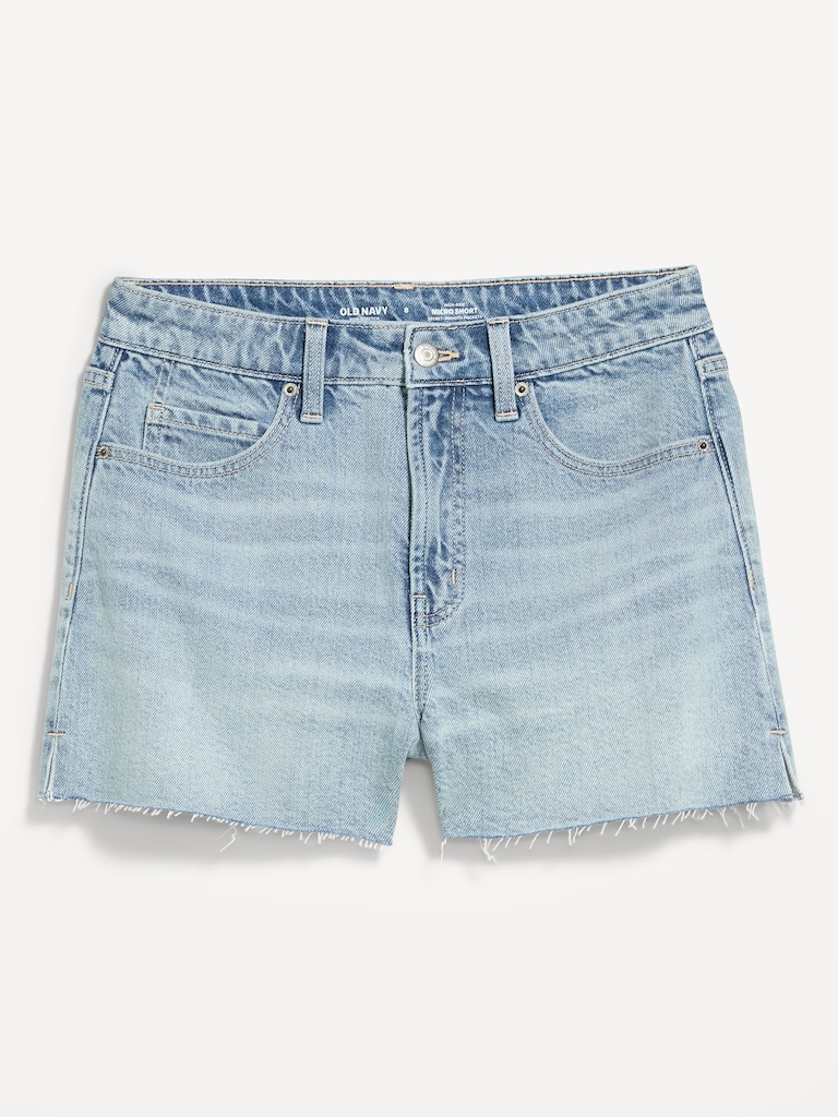 Extra High-Waisted Jean Cut-Off Shorts -- 2.5-inch inseam