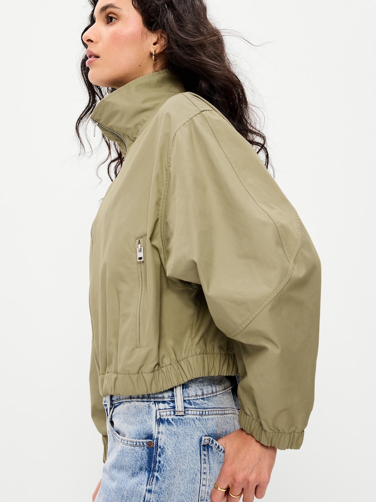 Twill Utility Zip-Front Jacket