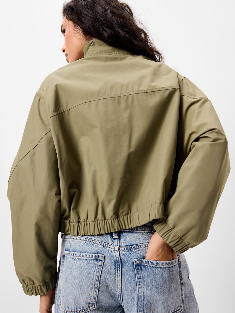 Twill Utility Zip-Front Jacket