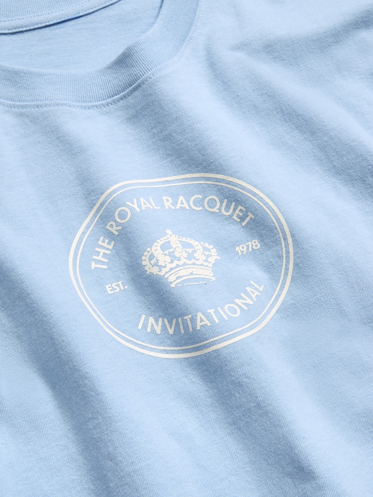 Vintage Crew-Neck Oversized Crop Graphic T-Shirt