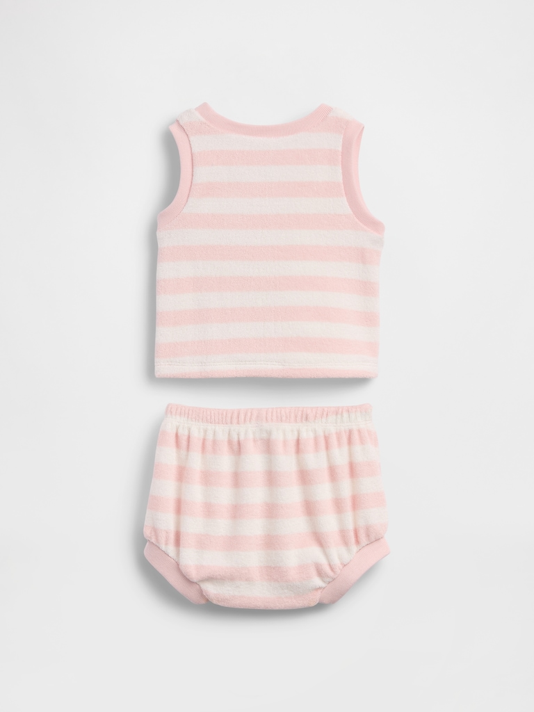 Baby Towel Terry Stripe Outfit Set