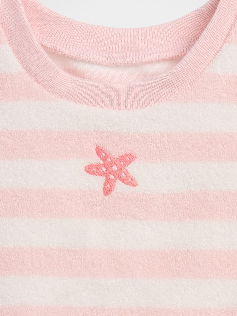 Baby Towel Terry Stripe Outfit Set