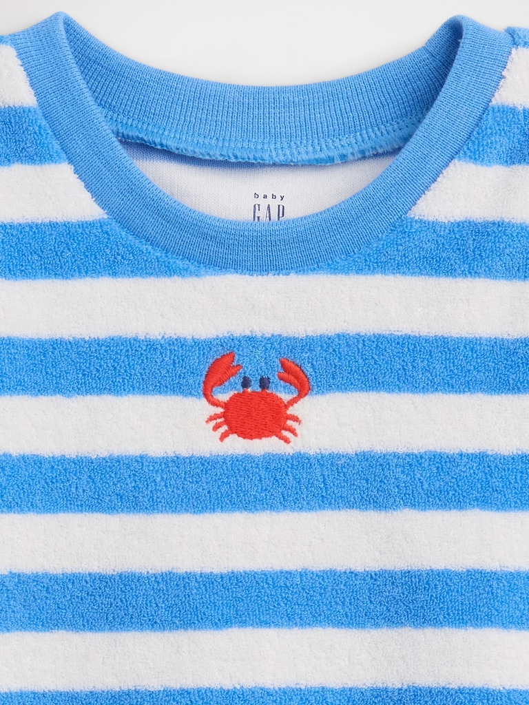 Baby Towel Terry Stripe Outfit Set