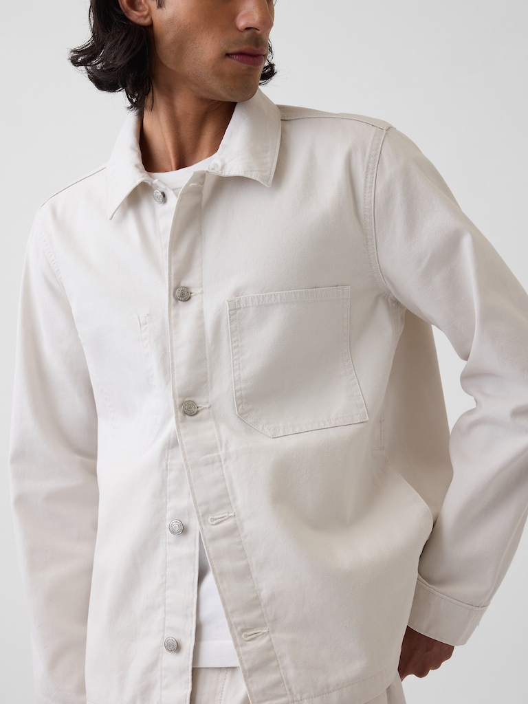 Canvas Relaxed Shirt Jacket