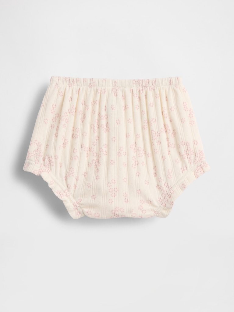 Baby First Favorites Pointelle Rib Floral Bloomers