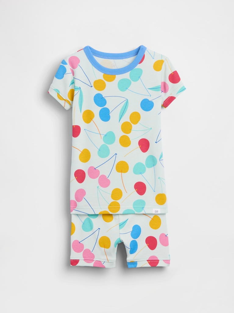 Baby & Toddler Organic Brushed Cotton Cherry PJ Short Set