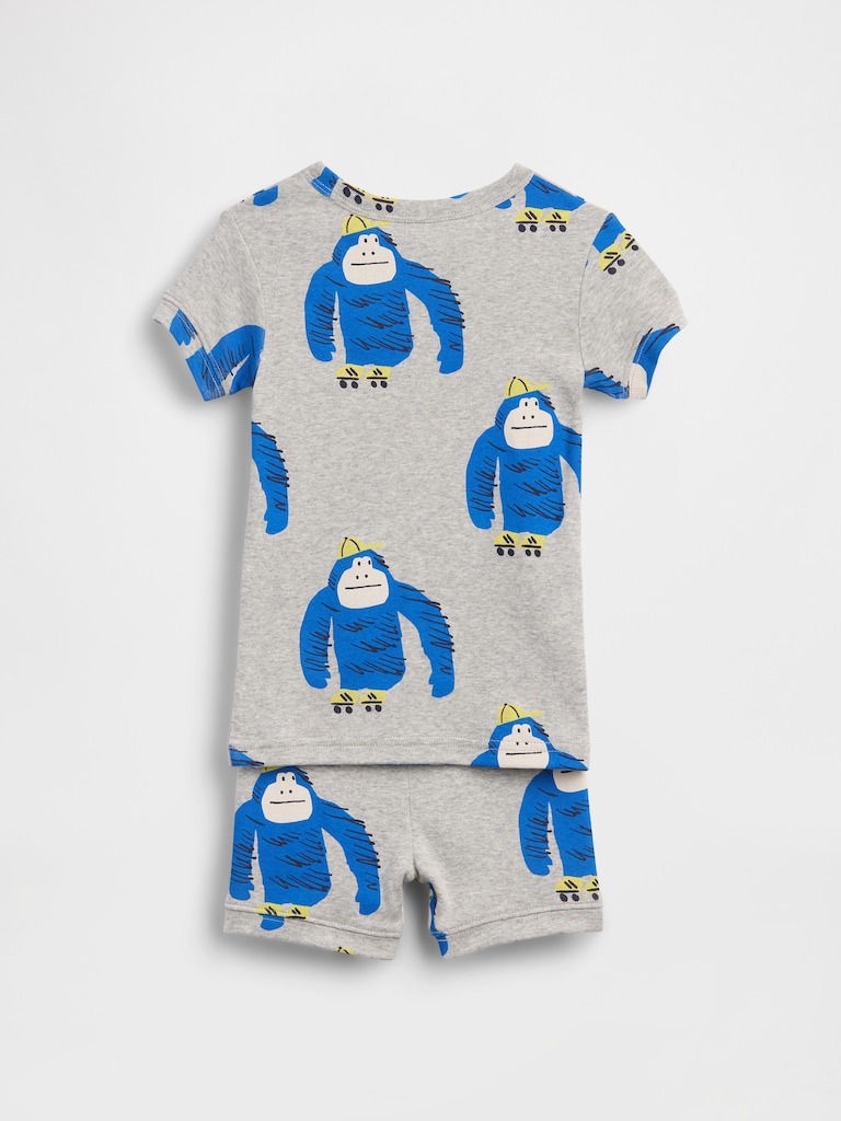 Baby & Toddler Organic Brushed Cotton Gorilla PJ Short Set